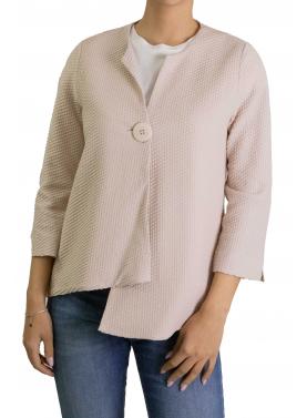 Cardigan con bottone tinta unita 